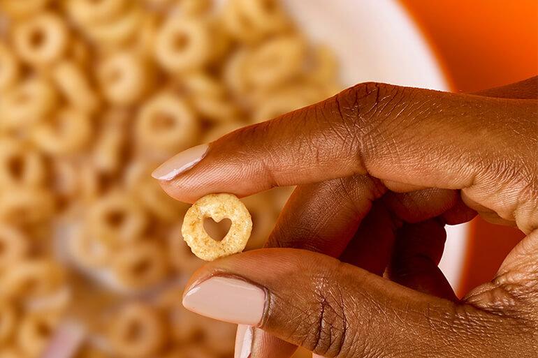 Bowl of Cheerios with a heart