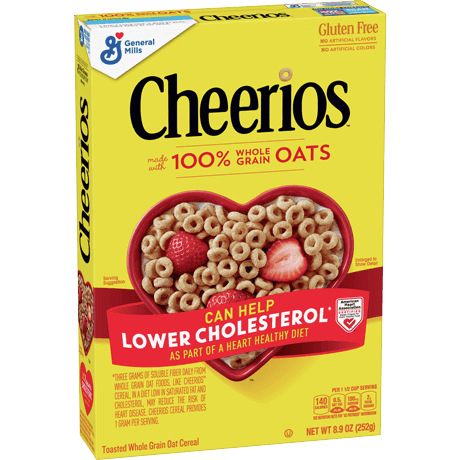 Original Cheerios cereal, frente del producto.